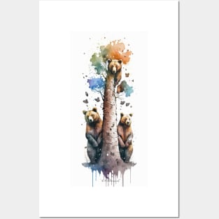 Bears in a Tree Posters and Art